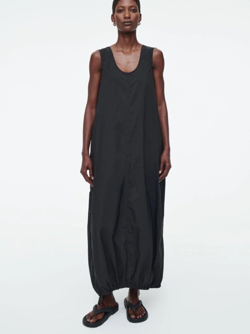 COS	Oversized Parachute Maxi Dress	Black